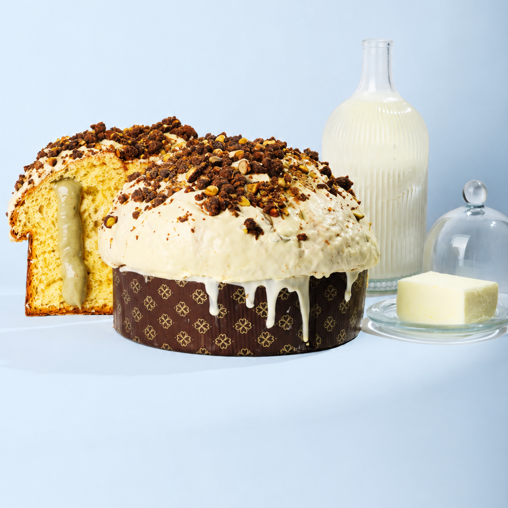 Panettone Di Bufala Al Pistacchio 1,2 kg.