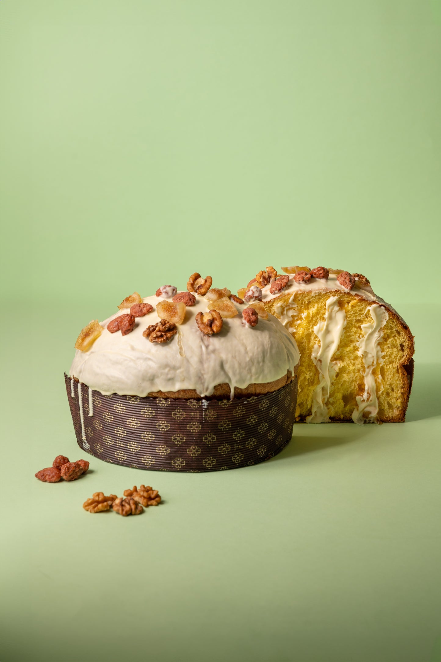 Fig and almond panettone