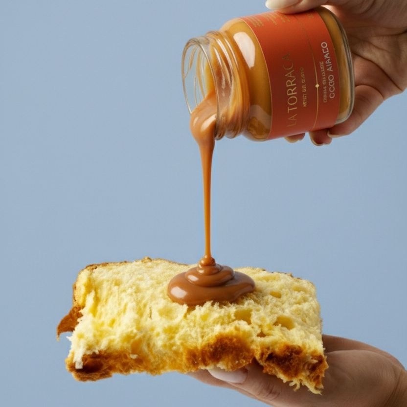 Caramel spreadable cream 