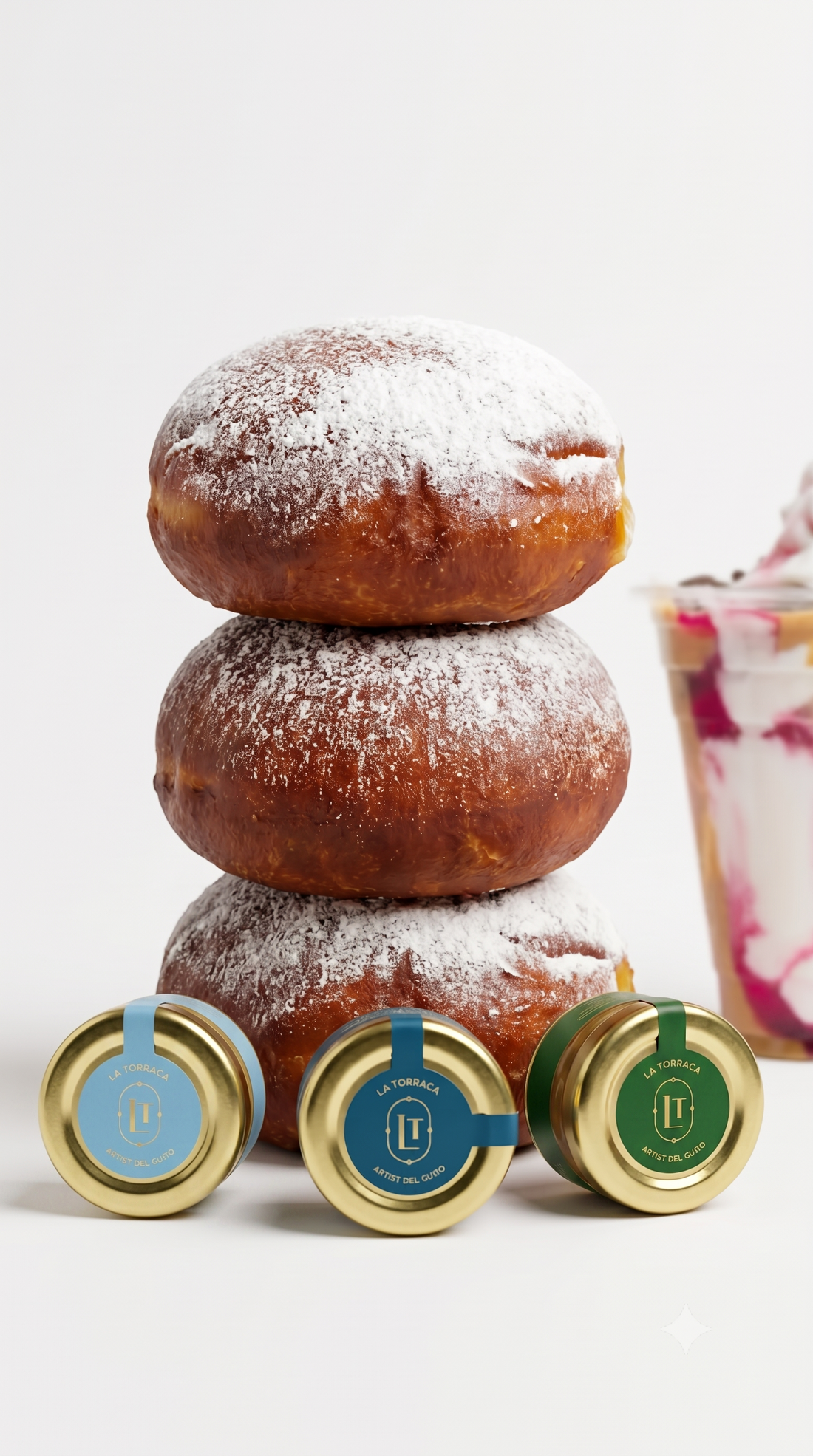 TRILOGY (3 BRIOCHES CON CREMINE MIGNON NOCCIOLA 40 GR.-CIOCCOLATO 40 GR.-PISTACCHIO  40 GR.)