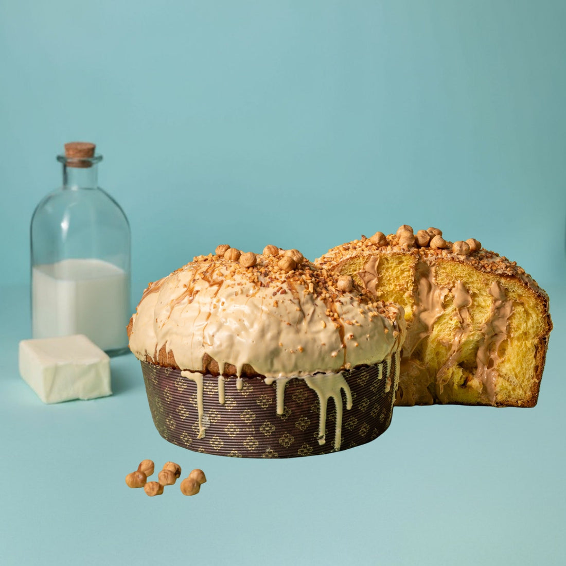Panettone Di Bufala A Nocciola 1,2kg.