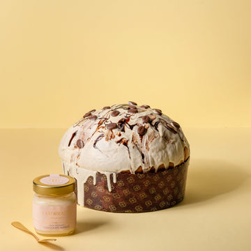 Panettone al Caffè (con barattolo al cioccolato bianco) 1,2KG.