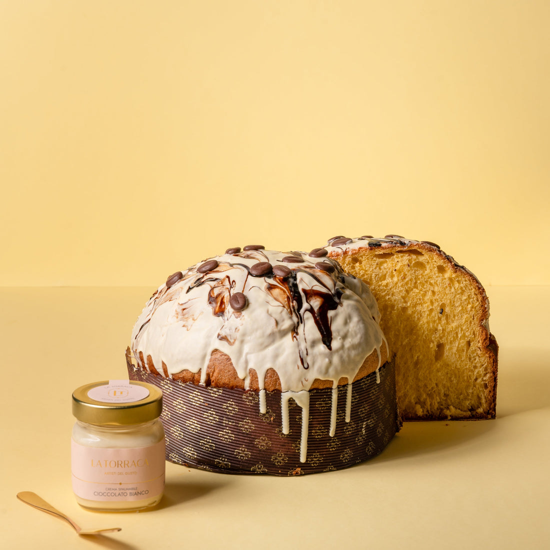 Panettone al Caffè (con barattolo al cioccolato bianco) 1,2KG.