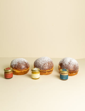 Trilogy Bufala con Mini Spalmabili (Caramello ,Limone ,Nocciola)