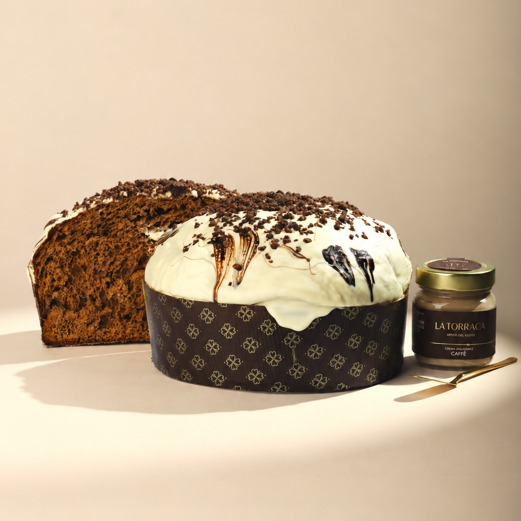 Panettone al Caffè (con barattolo al cioccolato bianco) 1,2KG.