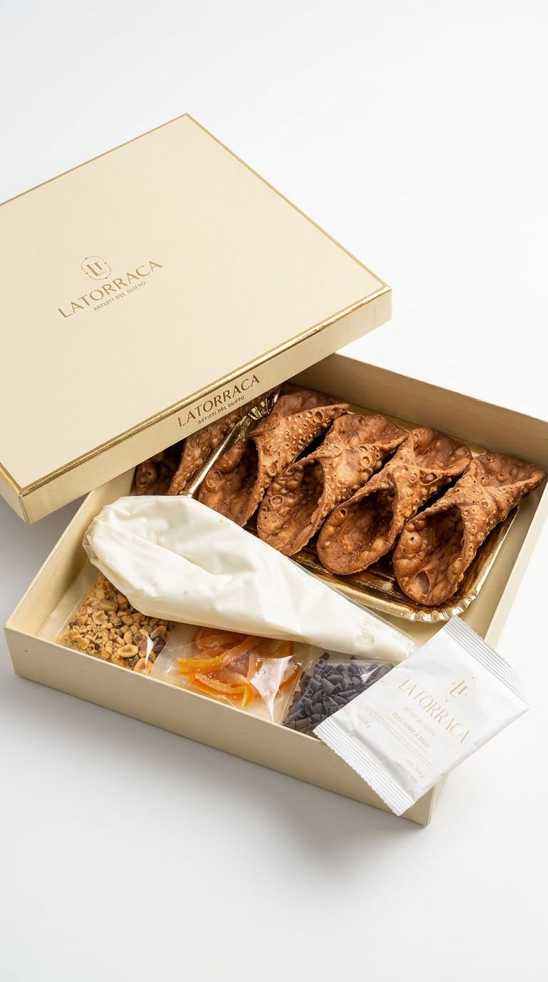 5 CANNOLI ARTIGIANALI EVOLITANO CON RICOTTA DI BUFALA 120Grx5