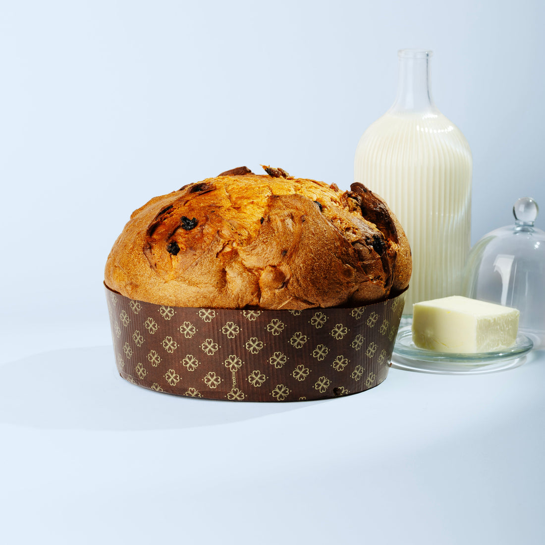 Classic buffalo mozzarella panettone